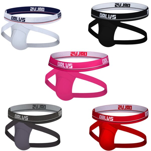 1pcOR/PU043 Men Underwear Male Lingerie Jockstrap G String Thongs Men Undershort Pure Cotton Solid Briefs Panties Jockstraps