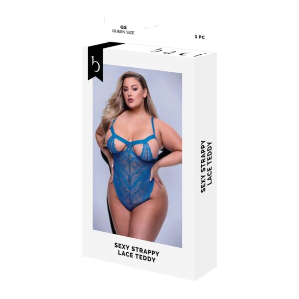 Ondergoed Set Baci Lingerie Lace Teddy Blauw (Queen)
