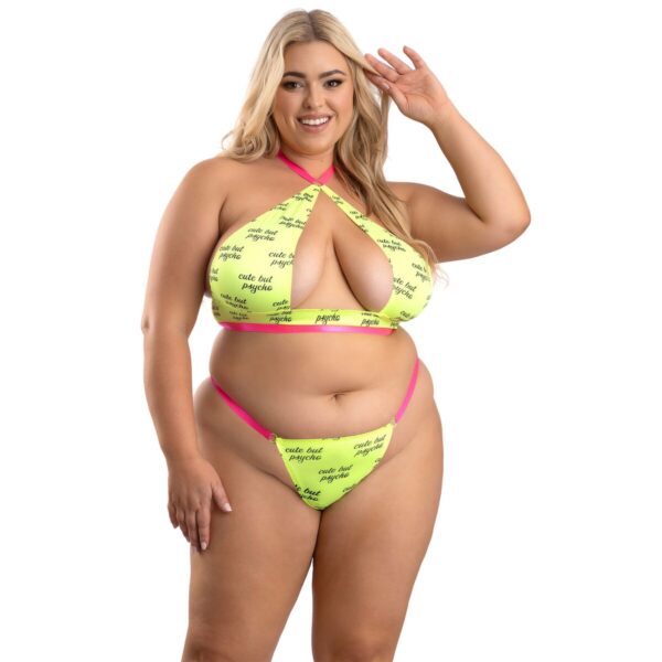 Ondergoed Set Fantasy Lingerie Groen (Queen size)