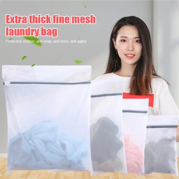 3 Pcs Zippered Laundry Bags Reusable Mesh Washing Bags Laundry Bra Lingerie Wash Bag for Home Hogard