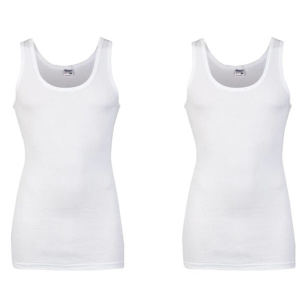 Beeren Hemd - Set van 2x stuks - grote maten - wit - 100% katoen - heren - singlet