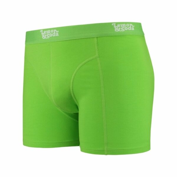 Stretch boxershort fel limegroen Lemon and Soda voor heren