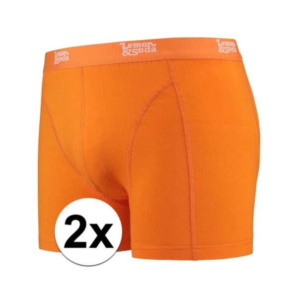 Voordelige oranje boxershorts 2-pak Lemon and Soda