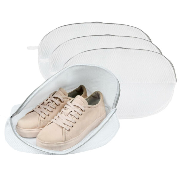 Benson Waszak schoenen - 4x - 1 paar - wasnet - wit - 42 x 24 cm