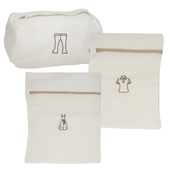 Gerimport waszakken Iris set - 3 formaten - voor delicaat wasgoed - lingerie/bh waszak