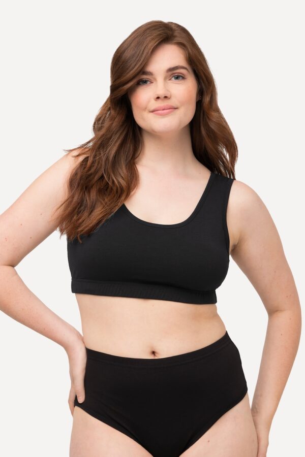 Grote Maten Bustier, Dames, zwart, Maat: 46/48, Katoen, Ulla Popken