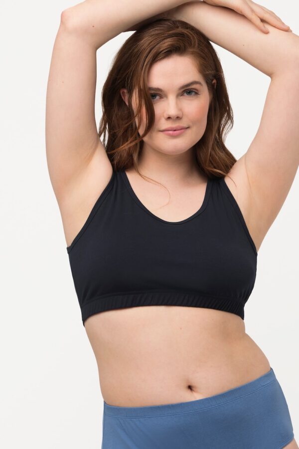 Grote Maten Bustier, Dames, blauw, Maat: 46/48, Katoen, Ulla Popken