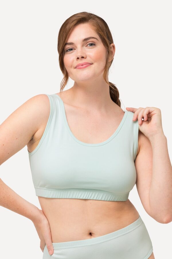 Grote Maten Bustier, Dames, turquoise, Maat: 62/64, Katoen, Ulla Popken