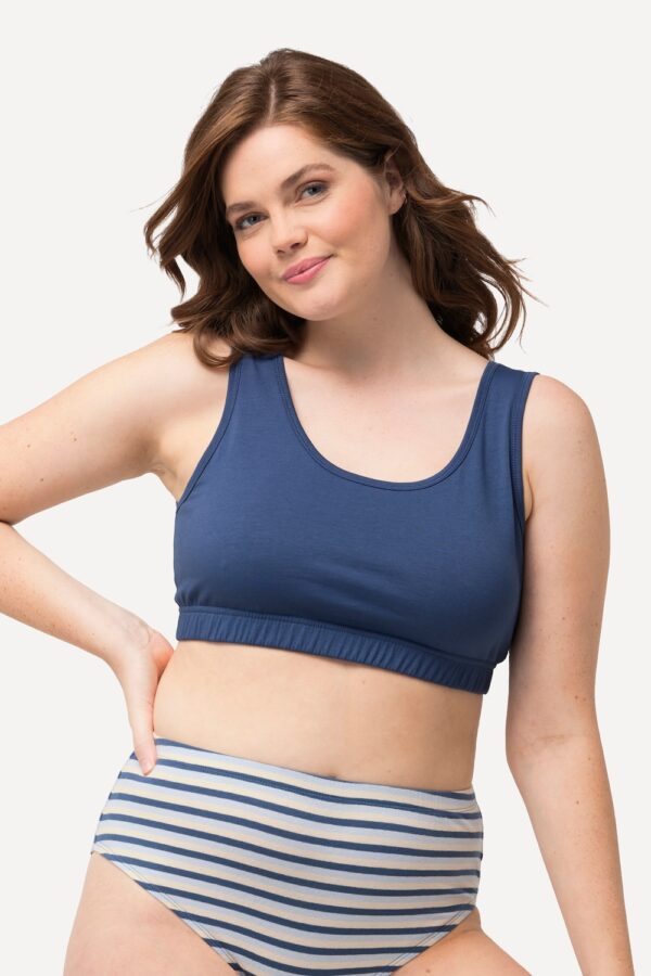 Grote Maten Bustier, Dames, blauw, Maat: 50/52, Katoen, Ulla Popken