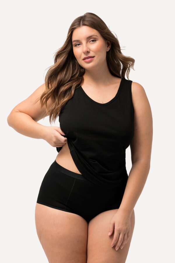 Grote Maten Bodyforming-onderhemd, Dames, zwart, Maat: 50/52, Katoen, Ulla Popken