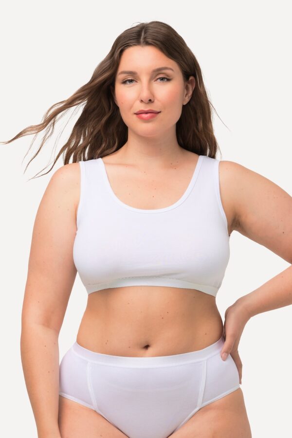 Grote Maten Bustier, Dames, wit, Maat: 42/44, Katoen, Ulla Popken