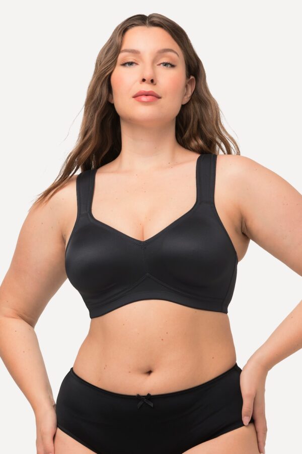 Grote Maten BH van microvezels, Dames, zwart, Maat: 110C, Synthetische vezels/Elastaan, Ulla Popken