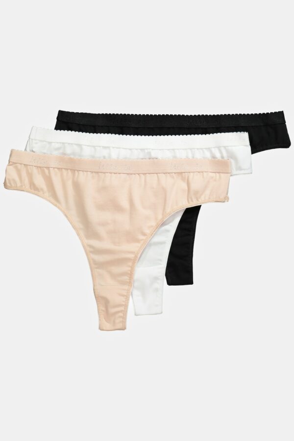 Grote Maten Strings, Dames, wit, Maat: 54/56, Katoen, Ulla Popken