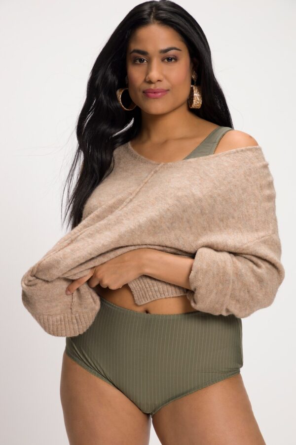 Grote Maten Midislips, Dames, groen, Maat: 46/48, Katoen/Synthetische vezels, Ulla Popken