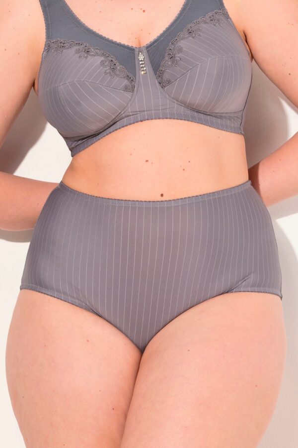 Grote Maten Midislips, Dames, grijs, Maat: 58/60, Katoen/Synthetische vezels, Ulla Popken