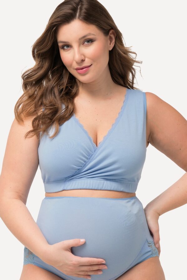 Grote Maten Bellieva borstvoedings-bustier, Dames, blauw, Maat: 62/64, Katoen, Ulla Popken