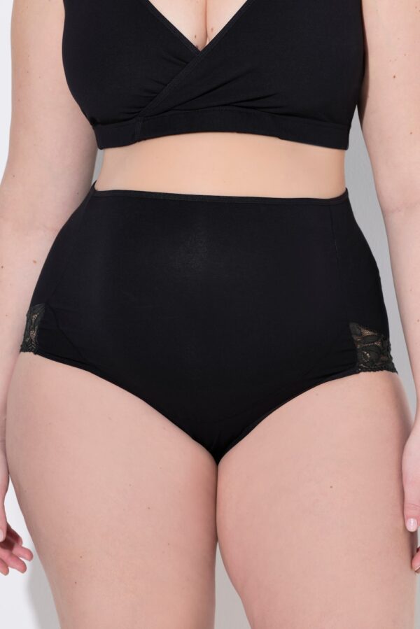 Grote Maten Bellieva tailleslip, Dames, zwart, Maat: 50/52, Katoen, Ulla Popken