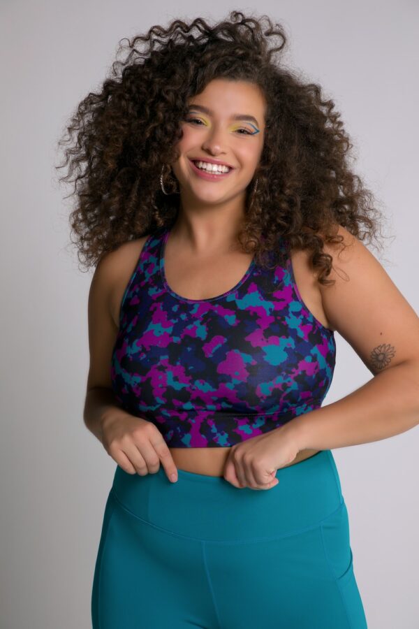 Grote Maten sportbeha, Dames, paars, Maat: 42/44, Polyester/Elastaan, Studio Untold