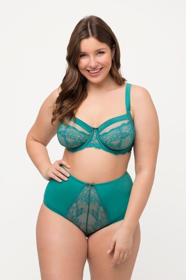 Grote Maten beugelbeha, Dames, turquoise, Maat: 85F, Synthetische vezels/Elastaan, Ulla Popken