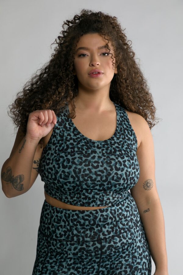 Grote Maten sportbeha, Dames, turquoise, Maat: 42/44, Polyester/Elastaan, Studio Untold