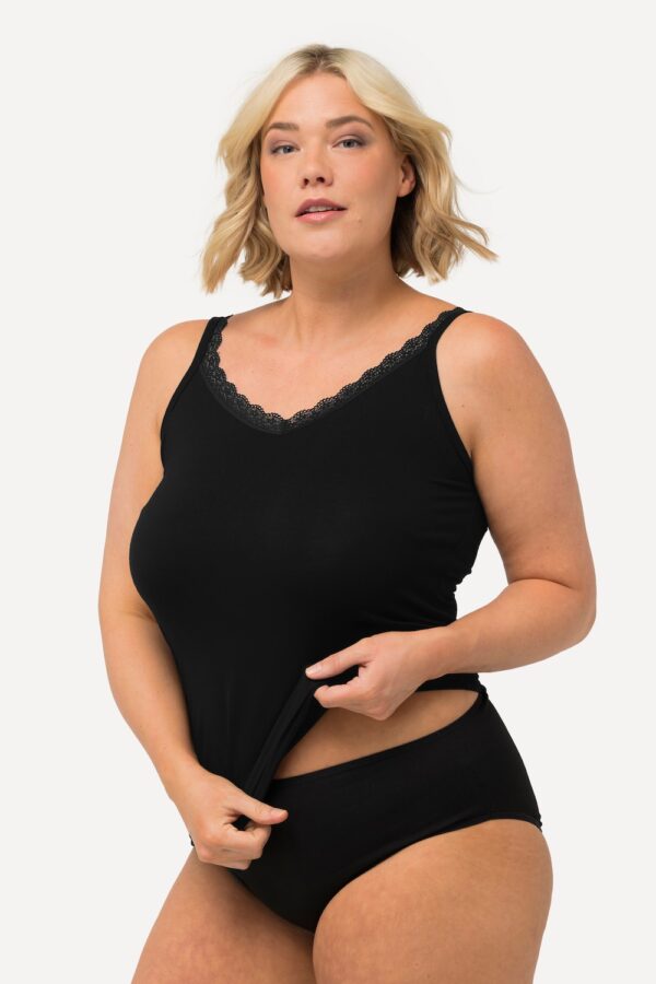 Grote Maten Vest, Dames, zwart, Maat: 46/48, Viscose/Synthetische vezels/Elastaan, Ulla Popken