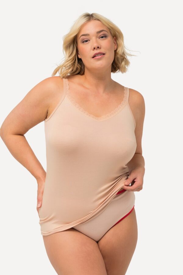 Grote Maten Vest, Dames, oranje, Maat: 62/64, Viscose/Synthetische vezels/Elastaan, Ulla Popken