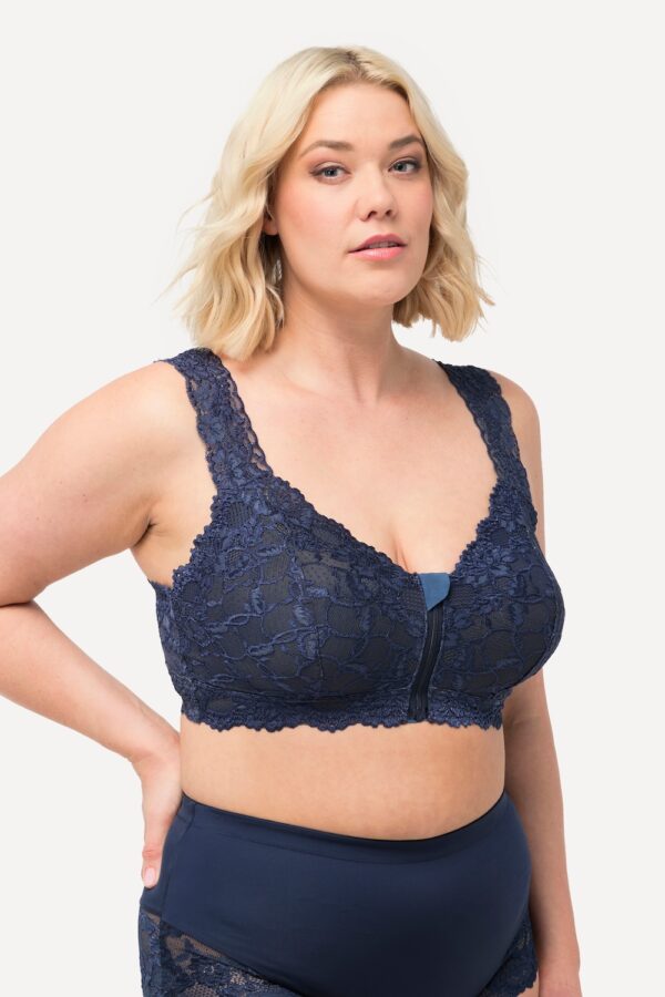 Grote Maten Bralette, Dames, blauw, Maat: 90D, Katoen/Synthetische vezels/Elastaan, Ulla Popken