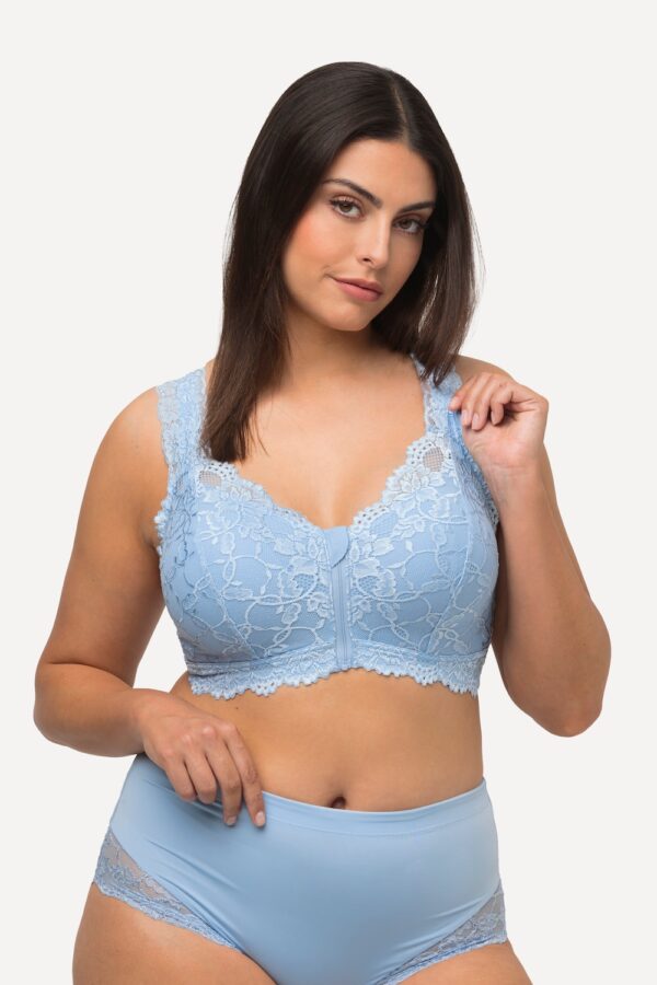 Grote Maten Bralette, Dames, blauw, Maat: 95B, Katoen/Synthetische vezels/Elastaan, Ulla Popken