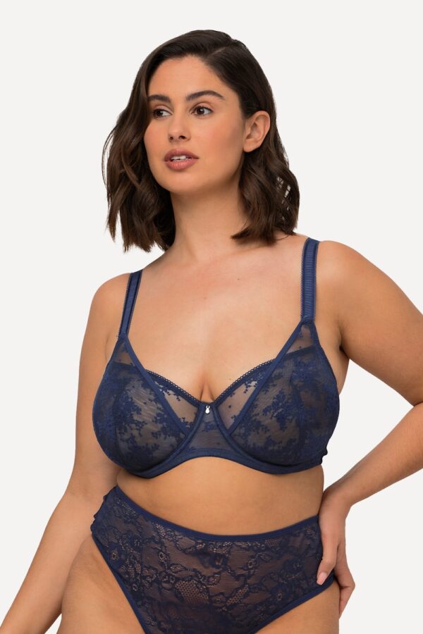 Grote Maten beugelbeha, Dames, blauw, Maat: 90E, Synthetische vezels/Elastaan, Ulla Popken