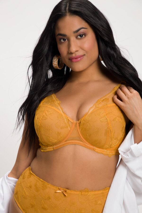 Grote Maten beugelbeha, Dames, oranje, Maat: 85C, Synthetische vezels/Polyester/Elastaan, Ulla Popken