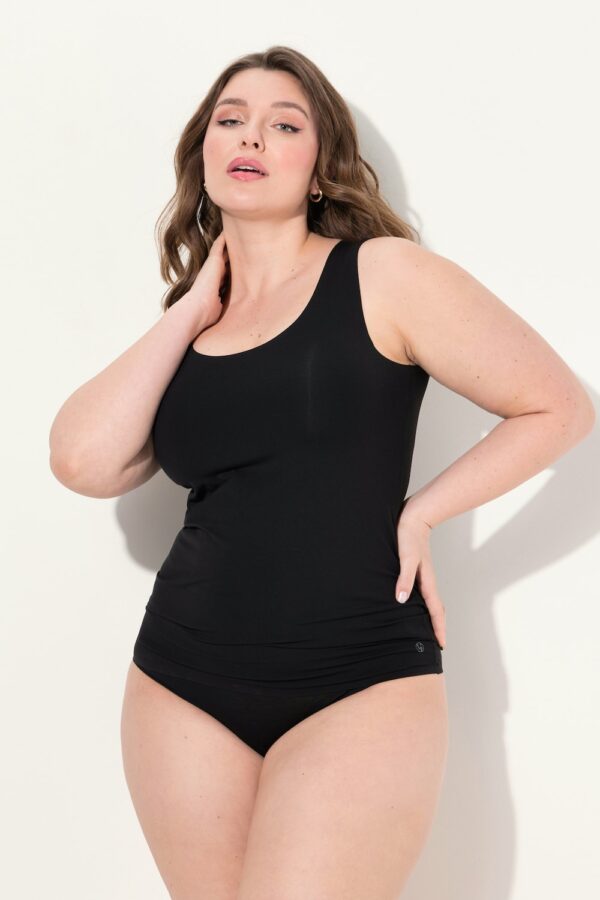 Grote Maten tanktop, Dames, zwart, Maat: 46/48, Katoen/Synthetische vezels, Ulla Popken