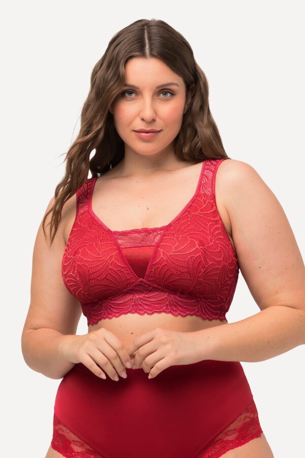 Grote Maten Bralette, Dames, rood, Maat: 100C, Synthetische vezels/Elastaan, Ulla Popken