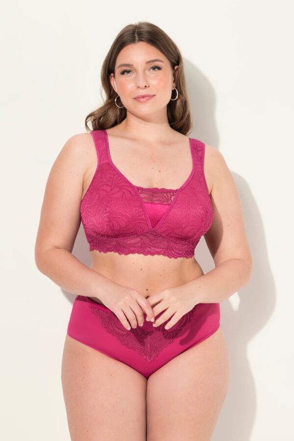 Grote Maten Bralette, Dames, roze, Maat: 110E, Synthetische vezels/Elastaan, Ulla Popken