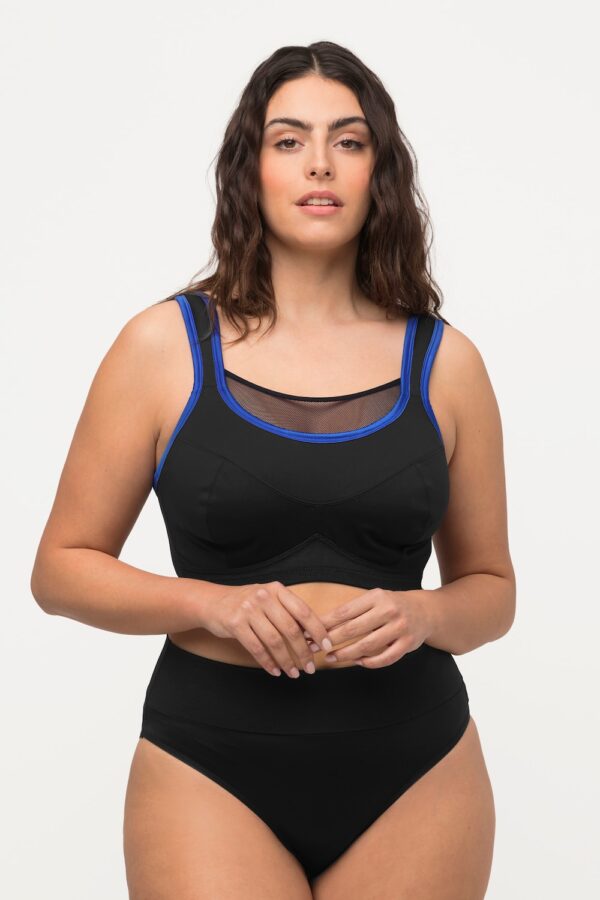 Grote Maten sportbeha, Dames, zwart, Maat: 100C, Katoen/Synthetische vezels/Elastaan, Ulla Popken