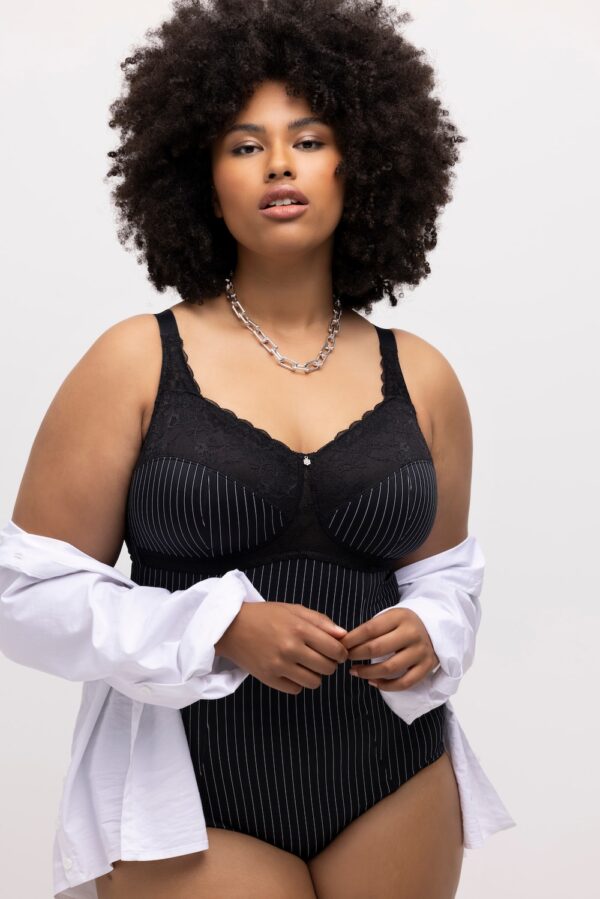 Grote Maten Shaping bodysuit, Dames, zwart, Maat: 85D, Katoen/Synthetische vezels/Elastaan, Ulla Popken