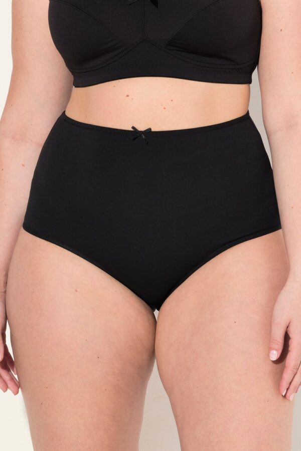 Grote Maten maxi slips, Dames, zwart, Maat: 58/60, Katoen, Ulla Popken