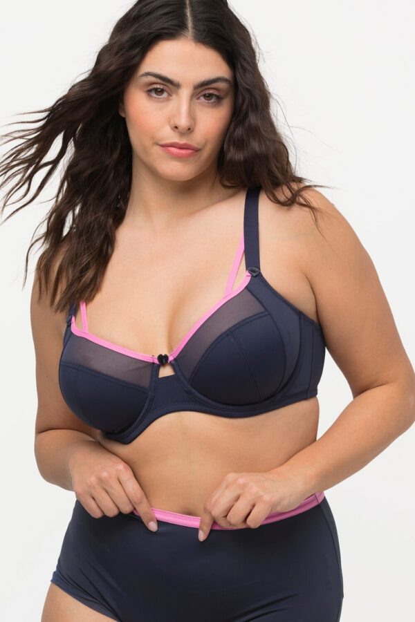 Grote Maten Beugel-bh, Dames, blauw, Maat: 110D, Synthetische vezels/Elastaan, Ulla Popken