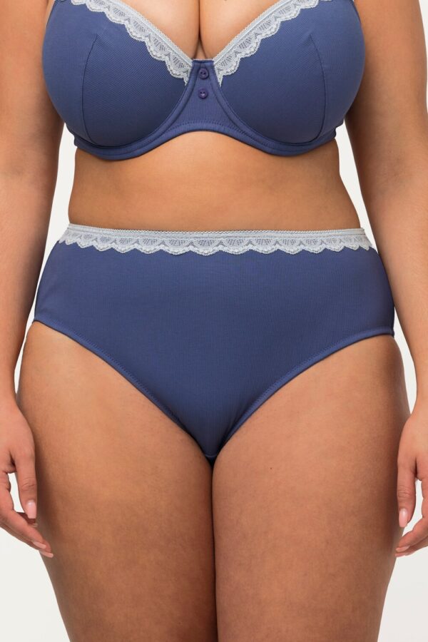 Grote Maten midi slip, Dames, blauw, Maat: 54/56, Katoen/Synthetische vezels/Elastaan, Ulla Popken