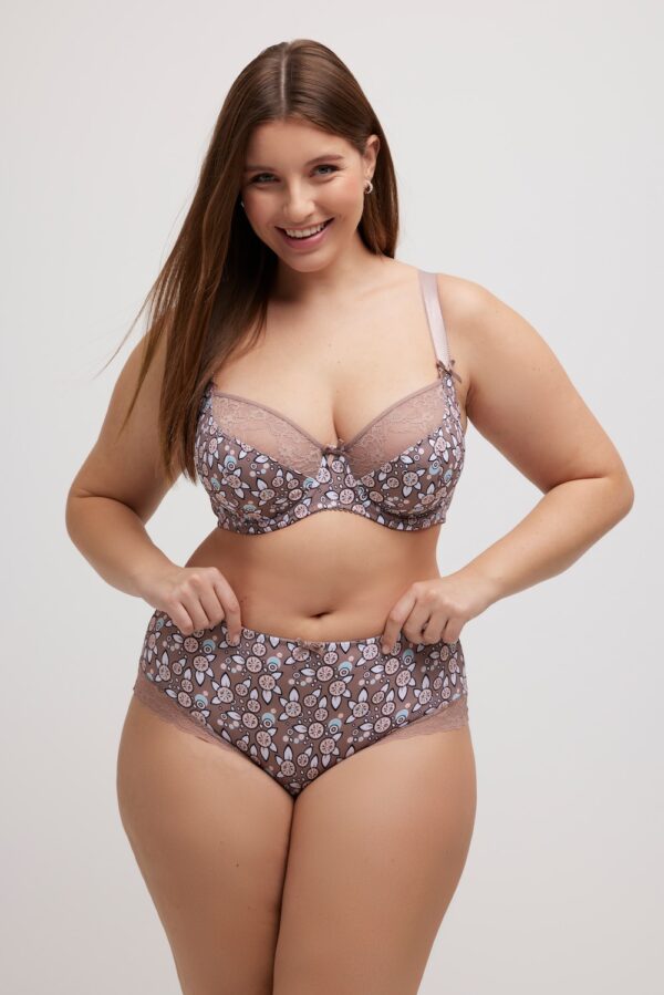 Grote Maten midi slip, Dames, bruin, Maat: 50/52, Katoen/Synthetische vezels/Elastaan, Ulla Popken