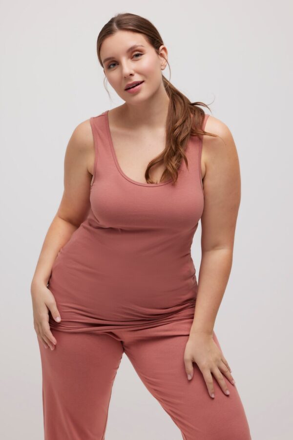 Grote Maten hemdjes, Dames, rood, Maat: 46/48, Katoen, Ulla Popken