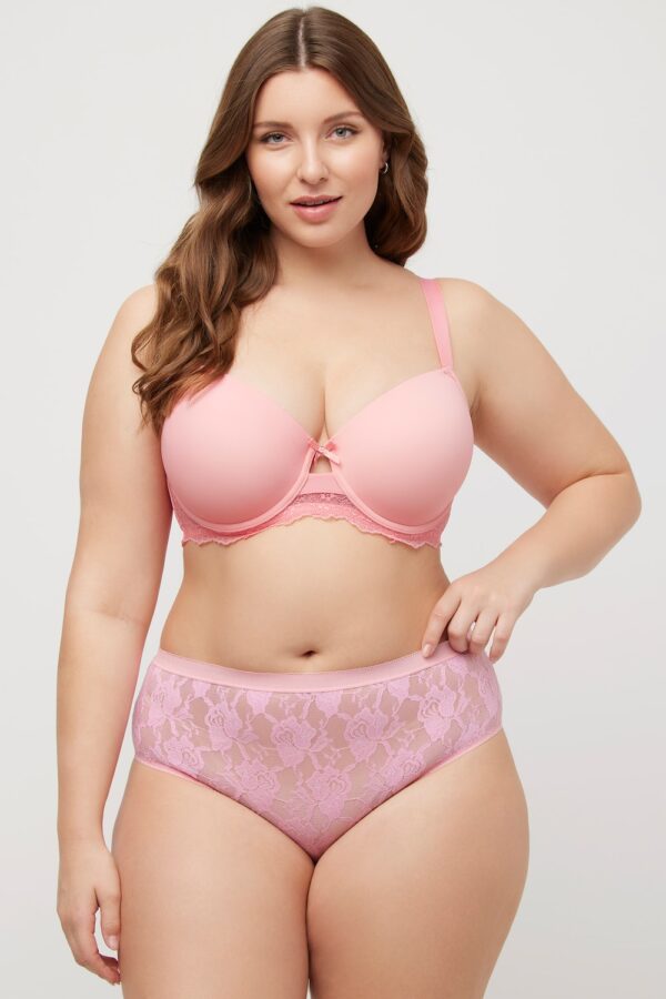 Grote Maten midi slip, Dames, roze, Maat: 54/56, Katoen/Synthetische vezels/Elastaan, Ulla Popken