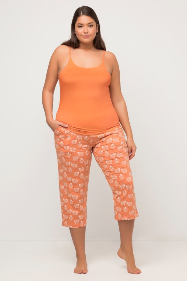 Grote Maten spaghetti top, Dames, oranje, Maat: 50/52, Katoen, Ulla Popken