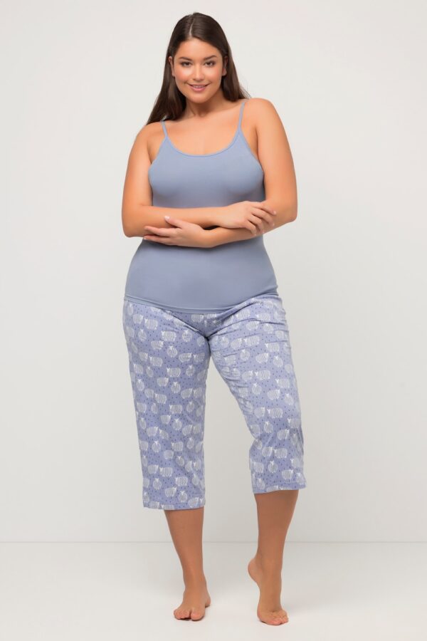 Grote Maten spaghetti top, Dames, blauw, Maat: 42/44, Katoen, Ulla Popken