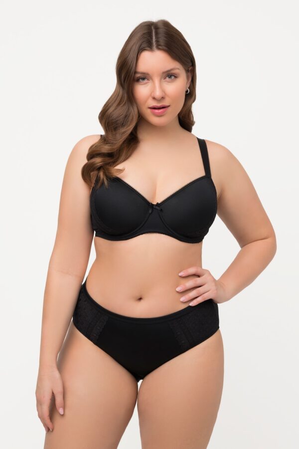 Grote Maten midi slip, Dames, zwart, Maat: 54/56, Katoen/Synthetische vezels/Elastaan, Ulla Popken