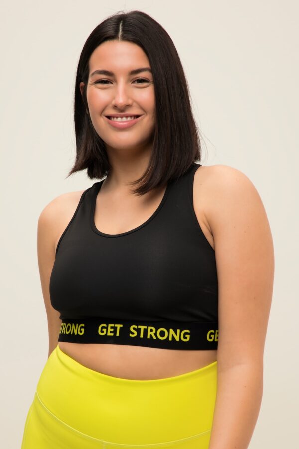 Grote Maten Sportbeha, Dames, zwart, Maat: 42/44, Polyester/Elastaan, Studio Untold