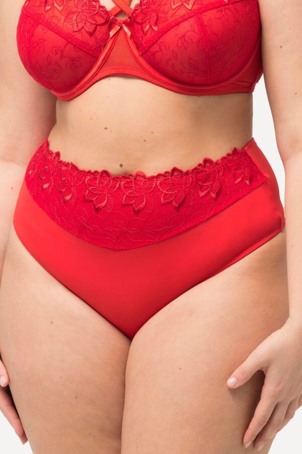 Grote Maten Stringpanty, Dames, rood, Maat: 42/44, Katoen/Synthetische vezels/Polyester, Ulla Popken