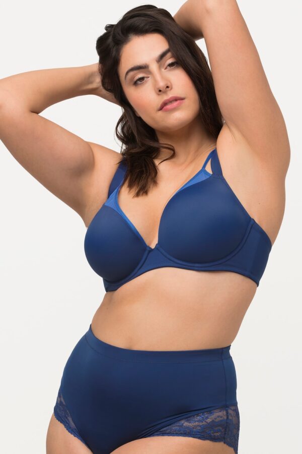 Grote Maten beugelbeha, Dames, blauw, Maat: 90C, Synthetische vezels/Elastaan, Ulla Popken