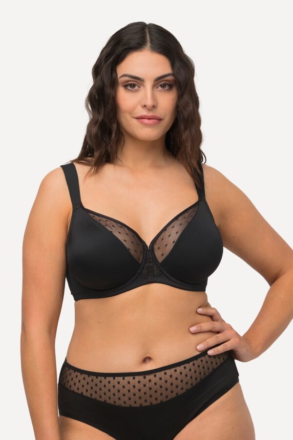 Grote Maten Beugel-BH, Dames, zwart, Maat: 115B, Synthetische vezels/Elastaan, Ulla Popken