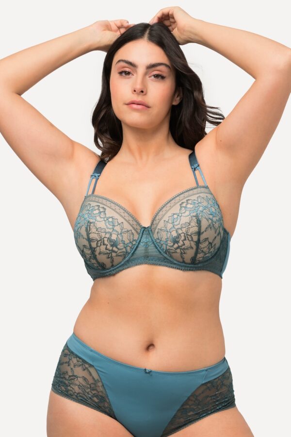 Grote Maten Beugelbeha, Dames, turquoise, Maat: 105D, Synthetische vezels/Elastaan/Polyester, Ulla Popken