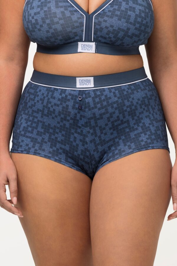 Grote Maten hipster, Dames, blauw, Maat: 58/60, Katoen, Ulla Popken